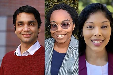 Photos of the three professors named by Forbes.