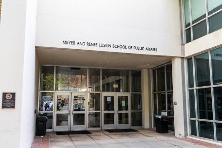The Luskin School of Public Affairs is pictured.