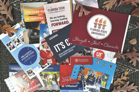 Recruitment magazines from various universities 